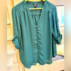 Torrid Dark Green Blouse 2X